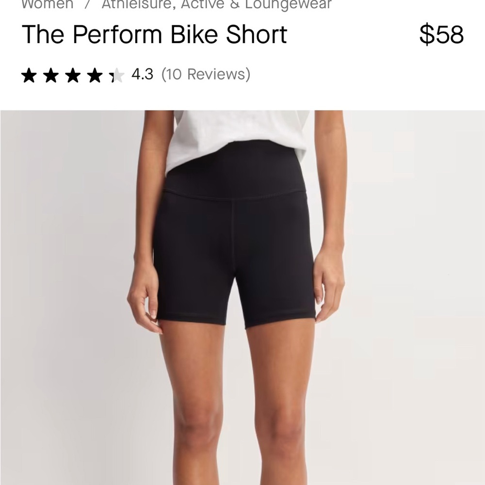 EVERLANE Perform Bike Short- Black